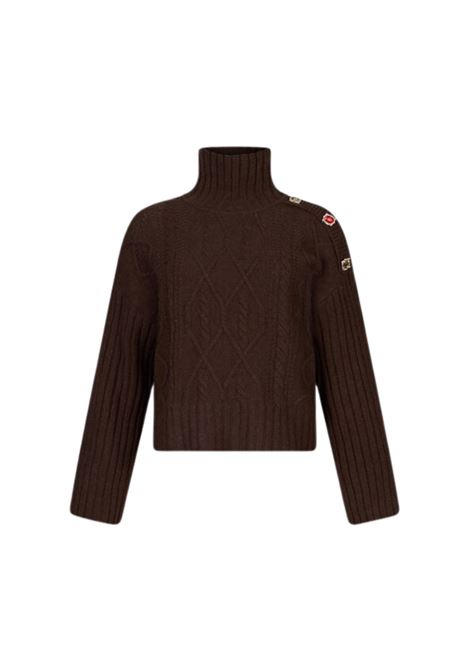 Dolcevita in lana con bottoni gioiello CIOCCOLATO Liu Jo | MF5425MS040X0385